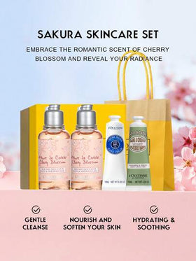 L'Occitane 2 * 35مل جل استحمام + 2 * 10مل كريم يد بزهر الكرز