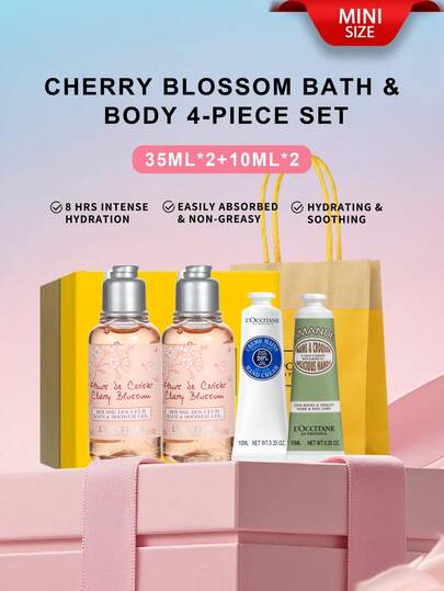 L'Occitane 2 * 35مل جل استحمام + 2 * 10مل كريم يد بزهر الكرز