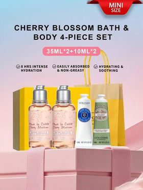 L'Occitane 2 * 35مل جل استحمام + 2 * 10مل كريم يد بزهر الكرز
