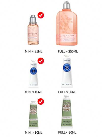 L'Occitane 2 * 35مل جل استحمام + 2 * 10مل كريم يد بزهر الكرز