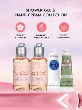 L'Occitane 2 * 35مل جل استحمام + 2 * 10مل كريم يد بزهر الكرز
