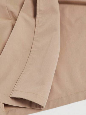 SHEIN MOD معطف خندق نسائي أكمام طويلة خصر كاكي كلاسيكي، شتوي، رأس السنة الجديدة