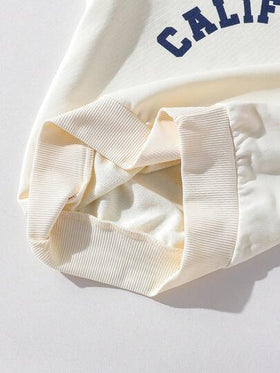 SHEIN Genkimix Kids مجموعة من قطعتين للأولاد، تتكون من بلوزة كرو بأكمام طويلة وبنطلون جوجر مع وشاح، مناسبة للارتداء اليومي في الربيع والصيف، للرياضة، للخارج، للمدرسة، للحفلات، وموسم العودة للمدرسة