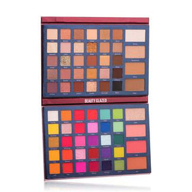 beauty glazed 68 لون ظلال عيون بألوان مطفأة ولامعة، عالية الصبغة، طويلة الأمد، مقاومة للماء