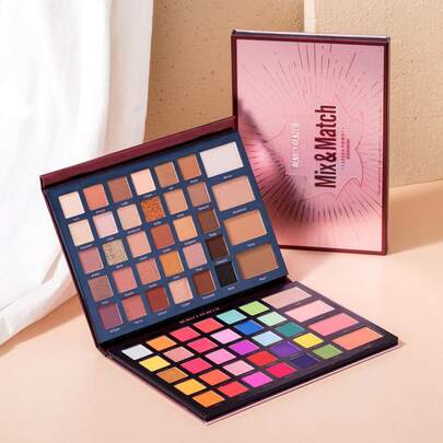 beauty glazed 68 لون ظلال عيون بألوان مطفأة ولامعة، عالية الصبغة، طويلة الأمد، مقاومة للماء