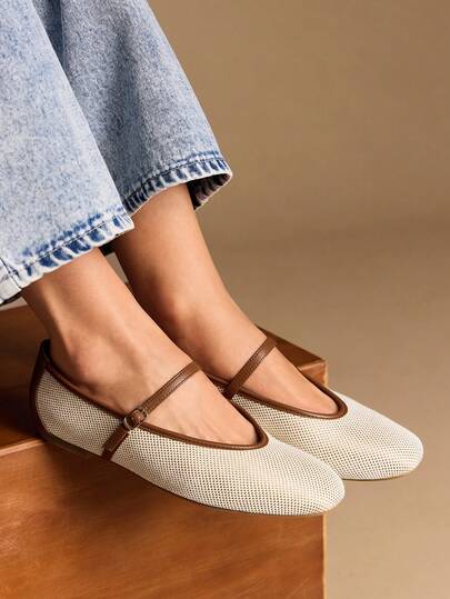 Rosivie حذاء لوفر مسطح بتصميم إبزيم للنساء