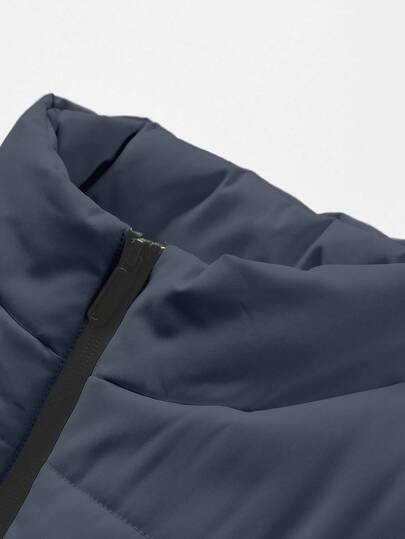 Manfinity Homme جاكيت صدرية مبطنة مبطنة بشكل فضفاض للرجال