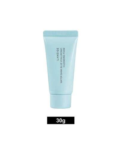 Laneige رغوة تنظيف وإزالة المكياج ذات القوة التنظيف العميق لبشرة نقية، حجم السفر، بنك المياه الأزرق بحمض الهيالورونيك 30 جرام/1.06 أونصة