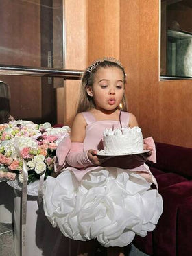 فستان أميرة من التول مع فيونكة للبنات، مناسب لحفلات عيد الميلاد للأطفال، حفلات الزفاف، فتاة الزهور، حفلات التخرج، واحتفالات الأعياد