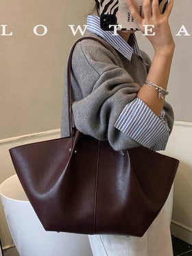 low tea حقيبة كتف جلد PU أحادية اللون 2 قطعة للنساء، سعة كبيرة، حقيبة كتب مع مقبض مزدوج وإغلاق بزر، مناسبة للسفر والتسوق والمواعدة، هدية للنساء، مناسبة للمراهقات وطالبات الجامعة والموظفين، مثالية للمكتب والمدرسة والعمل والتنقل والخارج والسفر والنزهة