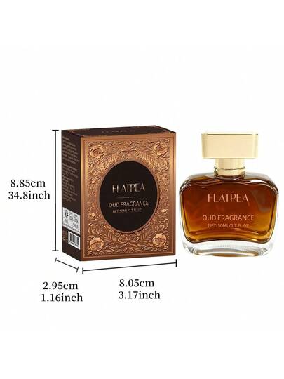 FLATPEA عطر جنتلمان بنكهة الجلد الدافئ بنكهة العرعر والصندل، خالي من الكحول، عطر خشبي طويل الأمد للرجال، مناسب للتنقل اليومي أو اجتماعات العملاء، هدية عملية لعيد الميلاد، حجم 1.7 أونصة