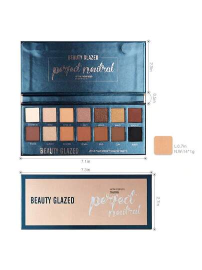 beauty glazed ظلال العيون متعددة الألوان 14 لون، ظلال طويلة الأمد ذات أداء لوني قوي، ذات أبعاد متعددة من الترتر والأنهاء اللؤلؤي والماتي، ظلال بودرة مضغوطة وترتر، مجموعة شاملة من ظلال العيون اللؤلؤية، تجمع بين الترتر والماتي والأنهاء اللؤلؤي