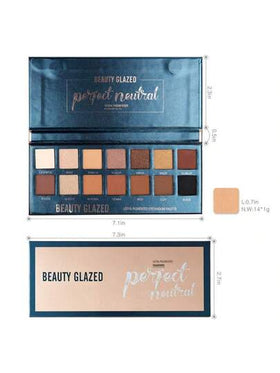 beauty glazed ظلال العيون متعددة الألوان 14 لون، ظلال طويلة الأمد ذات أداء لوني قوي، ذات أبعاد متعددة من الترتر والأنهاء اللؤلؤي والماتي، ظلال بودرة مضغوطة وترتر، مجموعة شاملة من ظلال العيون اللؤلؤية، تجمع بين الترتر والماتي والأنهاء اللؤلؤي