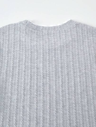 SHEIN قميص كاجوال بياقة متباينة للمراهقين (الأولاد)، ربيع/خريف