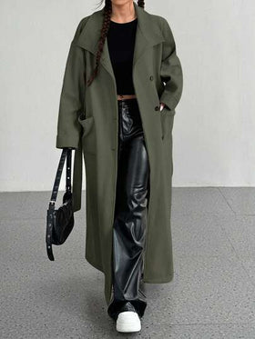 SHEIN Unity معطف نسائي بأكمام طويلة منسدلة وجيب واحد، بتصميم عادي وفضفاض