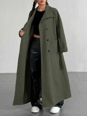 SHEIN Unity معطف نسائي بأكمام طويلة منسدلة وجيب واحد، بتصميم عادي وفضفاض