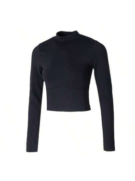 Under Armour قميص كاجوال بياقة عالية للنساء من UA Meridian LS، قميص رياضي طويل الأكمام مناسب للركض والتدريب في الهواء الطلق، ملابس رياضية يومية 1380773-001