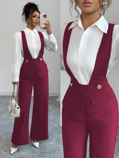 SHEIN Elenzya بدلة نسائية أنيقة ذات رقبة على شكل حرف V عميقة وتصميم الخصر من قماش سميك أسود، مناسبة لمناسبات اليوم الوطني، الإثنين السيبراني، هالوين، عيد العزاب، عودة إلى الحفلة المدرسية، حفلة العزاب، العطلات، عيد الميلاد، هالوين، ، كرنفال عيد الميلاد، دي