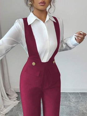 SHEIN Elenzya بدلة نسائية أنيقة ذات رقبة على شكل حرف V عميقة وتصميم الخصر من قماش سميك أسود، مناسبة لمناسبات اليوم الوطني، الإثنين السيبراني، هالوين، عيد العزاب، عودة إلى الحفلة المدرسية، حفلة العزاب، العطلات، عيد الميلاد، هالوين، ، كرنفال عيد الميلاد، دي