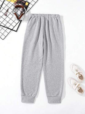 SHEIN Mirajuku بنطلون رياضي مطبوع بتصميم جرافيك فضفاض مناسب للمراهقين الذكور، مناسب للاستخدام اليومي والتنقل والرياضة