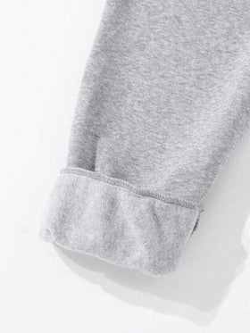 SHEIN Mirajuku بنطلون رياضي مطبوع بتصميم جرافيك فضفاض مناسب للمراهقين الذكور، مناسب للاستخدام اليومي والتنقل والرياضة
