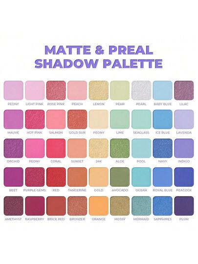 beauty glazed 45 لون ظلال عيون، طقم ظلال عيون مطفي وبراق، مجموعة مساحيق ألوان زاهية للوجه لاستخدامها في الأزياء المسرحية