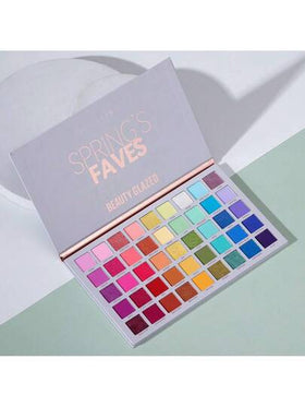 beauty glazed 45 لون ظلال عيون، طقم ظلال عيون مطفي وبراق، مجموعة مساحيق ألوان زاهية للوجه لاستخدامها في الأزياء المسرحية