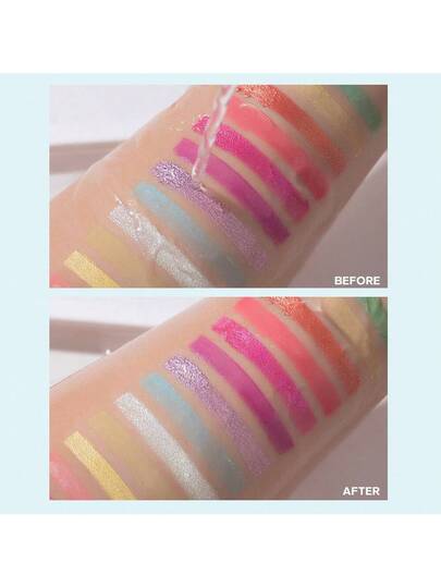 beauty glazed 45 لون ظلال عيون، طقم ظلال عيون مطفي وبراق، مجموعة مساحيق ألوان زاهية للوجه لاستخدامها في الأزياء المسرحية
