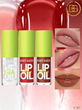 beauty glazed زيت الشفاه المرطب والمنتفخ، زيت الشفاه المرطب والمنتفخ، زيت الشفاه المرطب والمنتفخ ذو الترطيب الطويل الأمد، لمعة الشفاه غير اللزجة، نعومة وألوان حيوية فورية