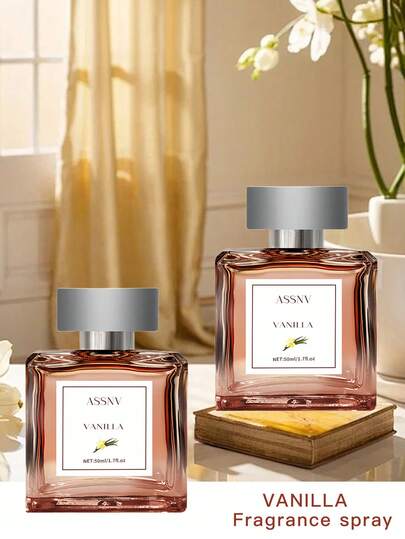 زجاجة عطر بسعة 50 مل، توفر رائحة الفانيليا الكلاسيكية، مناسبة للاستخدام الداخلي والخارجي، رائحة طويلة الأمد، مثالية للحفلات والعطلات والمنزل والفندق والمكتب، هدية مثالية للأصدقاء والأحباء! هدية عيد ميلاد/هدية عيد الميلاد