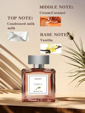 زجاجة عطر بسعة 50 مل، توفر رائحة الفانيليا الكلاسيكية، مناسبة للاستخدام الداخلي والخارجي، رائحة طويلة الأمد، مثالية للحفلات والعطلات والمنزل والفندق والمكتب، هدية مثالية للأصدقاء والأحباء! هدية عيد ميلاد/هدية عيد الميلاد