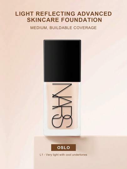 Nars أساس نارس المعكس للضوء - مكياج متطور - أساس هجين للعناية بالبشرة - 30 مل/1 أونصة سائلة #أوسلو-فاتح 1