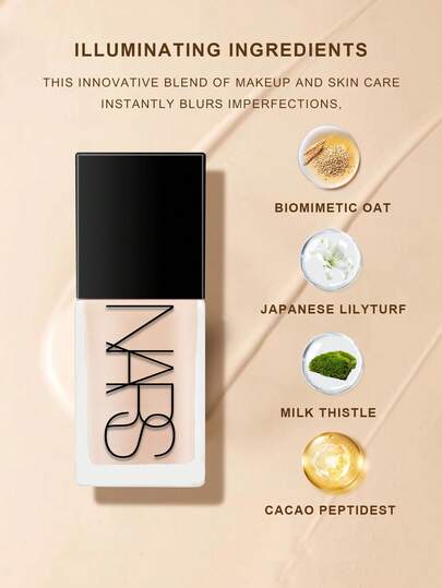 Nars أساس نارس المعكس للضوء - مكياج متطور - أساس هجين للعناية بالبشرة - 30 مل/1 أونصة سائلة #أوسلو-فاتح 1