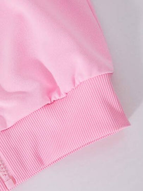SHEIN ChillGRL مجموعة من قطعتين تتكون من هوديي سميك محبوك وبنطال واسع فضفاض للفتيات، مزين برسومات الفروسية والرياضة، مناسب للأوقات الحرة والرياضة