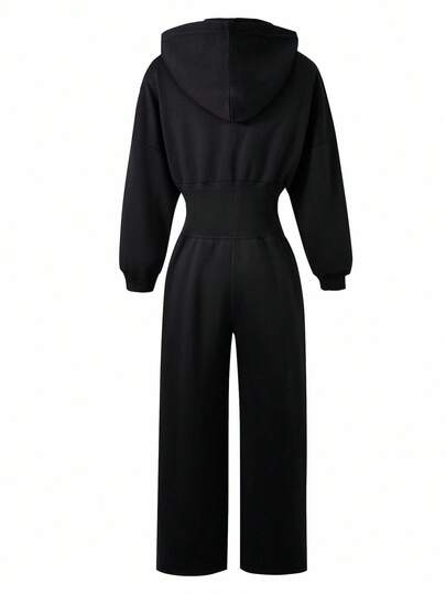 SHEIN ChillGRL البنطلون الوثاب ذو الخصر العالي والسترة البلوفر الرافعة للبنات في مرحلة المراهقة
