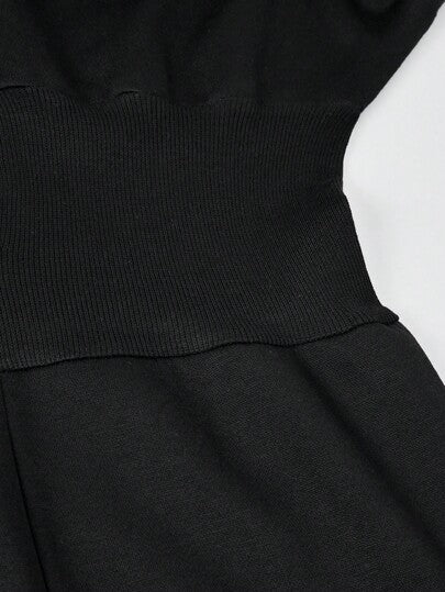 SHEIN ChillGRL البنطلون الوثاب ذو الخصر العالي والسترة البلوفر الرافعة للبنات في مرحلة المراهقة