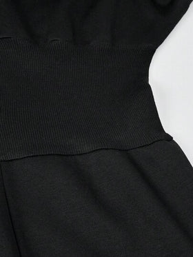 SHEIN ChillGRL البنطلون الوثاب ذو الخصر العالي والسترة البلوفر الرافعة للبنات في مرحلة المراهقة