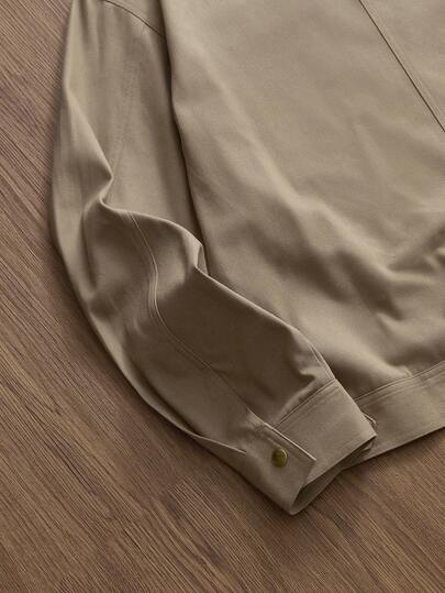 Manfinity Unisex معطف رجالي أنيق مطرز بالحروف، خريف/شتاء