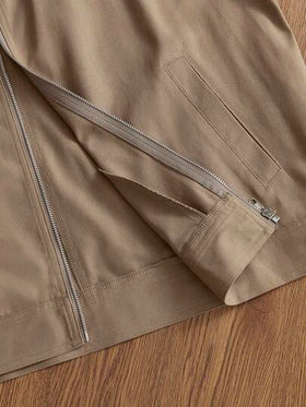Manfinity Unisex معطف رجالي أنيق مطرز بالحروف، خريف/شتاء