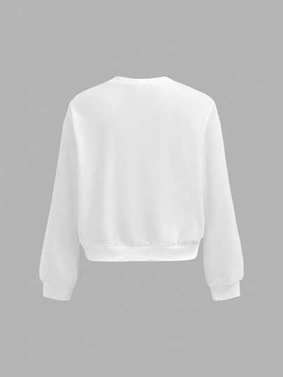SHEIN Explorewe مجموعة هودي بأكمام طويلة ذات طباعة البورتريه وبنطال كارجو ذو طبعات التمويه 2 قطعة, بأسلوب شارع مريح للفتيات المراهقات، مناسب للمدرسة والسفر والخروجات في فصل الخريف والشتاء
