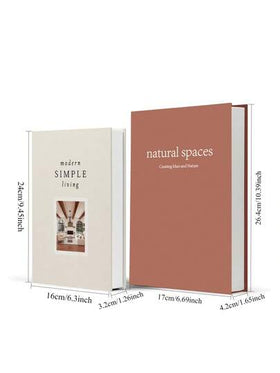 كتب زخرفية مزيفة بطراز بوهيمي - كتب مزيفة ديكورية ذات تصميم بسيط وحديث، مناسبة لتزيين طاولات غرفة المعيشة، ديكور المنزل في مناسبات عيد الميلاد وعيد الشكر، تتناسب مع الأسلوب الحياتي الحديث والبسيط، ديكور موسمي، جاذبية ريفية، غلاف نسيجي، للعشاق الكتب، خيار