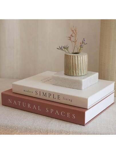 كتب زخرفية مزيفة بطراز بوهيمي - كتب مزيفة ديكورية ذات تصميم بسيط وحديث، مناسبة لتزيين طاولات غرفة المعيشة، ديكور المنزل في مناسبات عيد الميلاد وعيد الشكر، تتناسب مع الأسلوب الحياتي الحديث والبسيط، ديكور موسمي، جاذبية ريفية، غلاف نسيجي، للعشاق الكتب، خيار