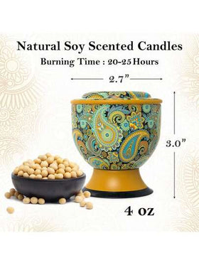 4 قطع مجموعة، صندوق هدايا شمع معطر زجاجي طويل، 100% شمع صويا، مناسب لعطر المنزل، ديكور العطلات، عيد الهالوين، هدايا عيد الميلاد، ديكور الزفاف