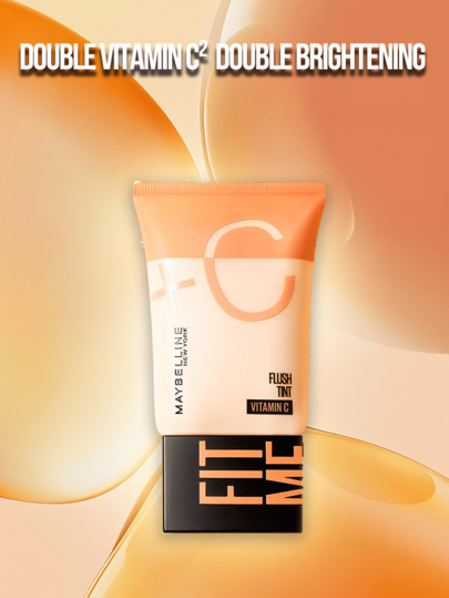 Maybelline مرطب مضيء FIT ME FLUSH ، فيتامين C مرتين #02 بشرة فاتحة ، 5/30 مل. فيتامين C مزدوج² لإشراق مضاعف ، 8 تحسينات لجودة البشرة ، مشبع بثلاثي الجوهر (ترطيب لمدة 24 ساعة بحمض الهيالورونيك ، إشراق بفيتامين C ، تجانس بالنياسيناميد). يخلق بريقًا طبيعي...