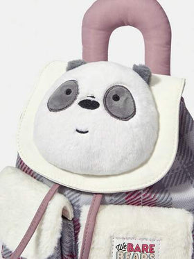 We Bare Bears X SHEIN حقيبة ظهر كبيرة السعة بطباعة منقوشة عصرية وكرتونية جذابة للنساء قطعة واحدة