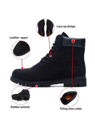 Timberland بوت رادفورد الرجالية عالية الكاحل مقاس 6 بوصة مقاومة للماء، بياقة مبطنة وأحذية كاجوال مريحة، مع أربطة دائرية متناسقة، بوت رياضية خارجية متينة (مقاس واسع)