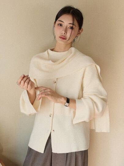 Dazy-Less معطف نسائي أنيق بأكمام طويلة وتصميم بسيط، جاكيت نسائية عادية