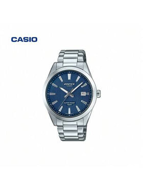 Casio ساعة كاسيو يونيسكس ذات لون جريء، قطر الشاشة 47.5 مم مستطيلة كبيرة، سوار من الفولاذ المقاوم للصدأ، حركة كوارتز يابانية EFV-160D-2A