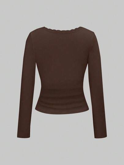 ROMWE J-Fashion قميص أنيق مطرز بالدانتيل بتصميم الغزلان مع بنطلون واسع مطبوع بنقشة الغزلان، خريف/شتاء