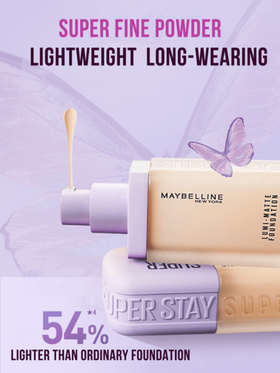 Maybelline أساس LUMI-MATTE #N20 بيج طبيعي 35مل/10مل، أخف 54% من الأساس العادي، صيغة خفيفة الوزن وطويلة الأمد، تكنولوجيا فيلم ثلاثي الأبعاد ثوري تنشئ تأثير شبكي خفيف الوزن (مقاوم للماء والعرق)، يمنح بريقًا لؤلؤيًا شفافًا وإشراقًا بلوني، يغذي البشرة بعد...